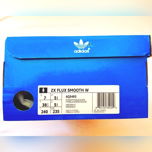 NIB Pair of Womens Adidas Originals "ZX Flux Smooth W" Sneakers - US Size 7 - Picture 10 of 10